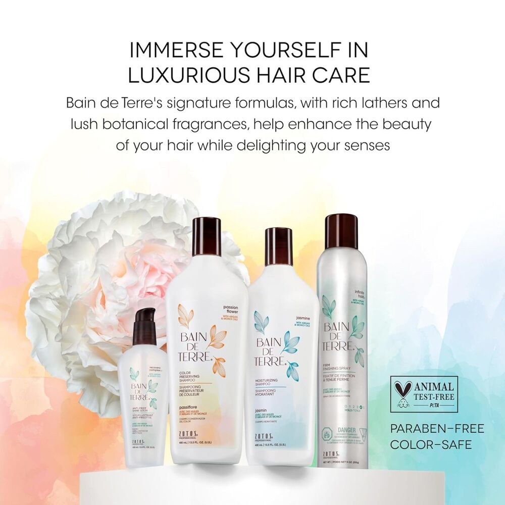 Bain de Terre Passion Flower Color Preserving Shampoo 33.8 Fl Oz , Vegan - Picture 3 of 8